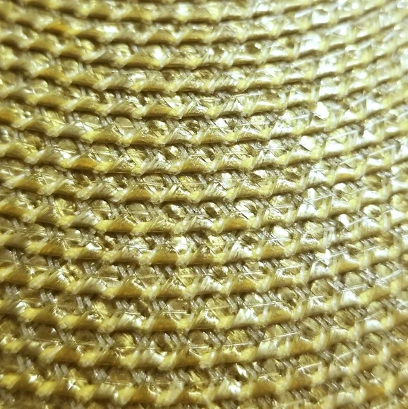 Elegant Gorgeous Gold tone Metallic bead Wedding Church Festival party Straw hat